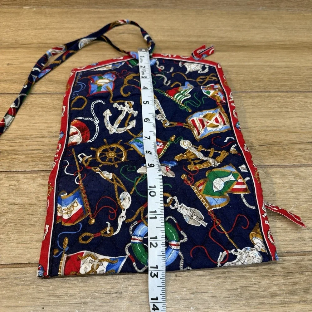Vtg Vera Bradley Regatta Nautical Roll-Up Cosmetic Travel Bag Retired Rare NWT